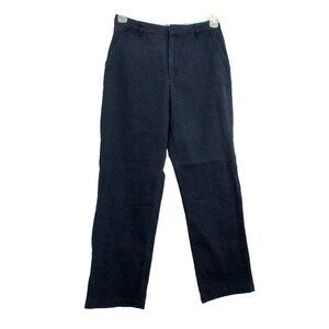 Tommy Hilfiger Pants Size 6 Navy Blue Casual 4 Pocket Flat Front Belt Loops Logo